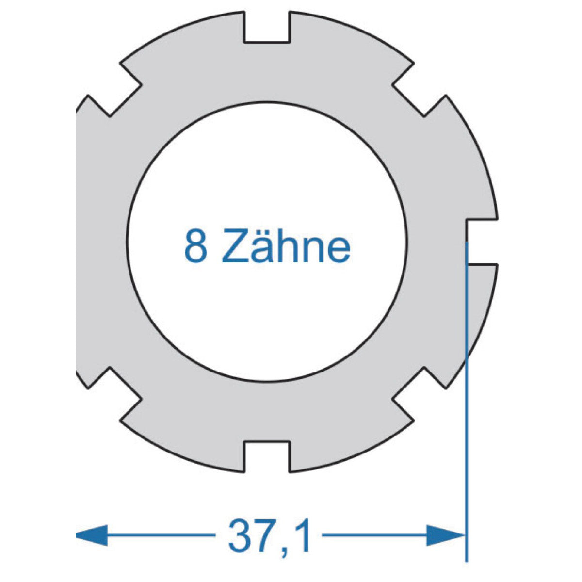 Outil de cycle cycplus.Tool 2 faces T8 37.1 T12 24.0