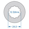 Outil de cycle cycplus.Tool 2 faces T8 37.1 T12 24.0