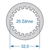 Outil de cycle cycplus.tool 2 faces T6 37.0 T20 32.0