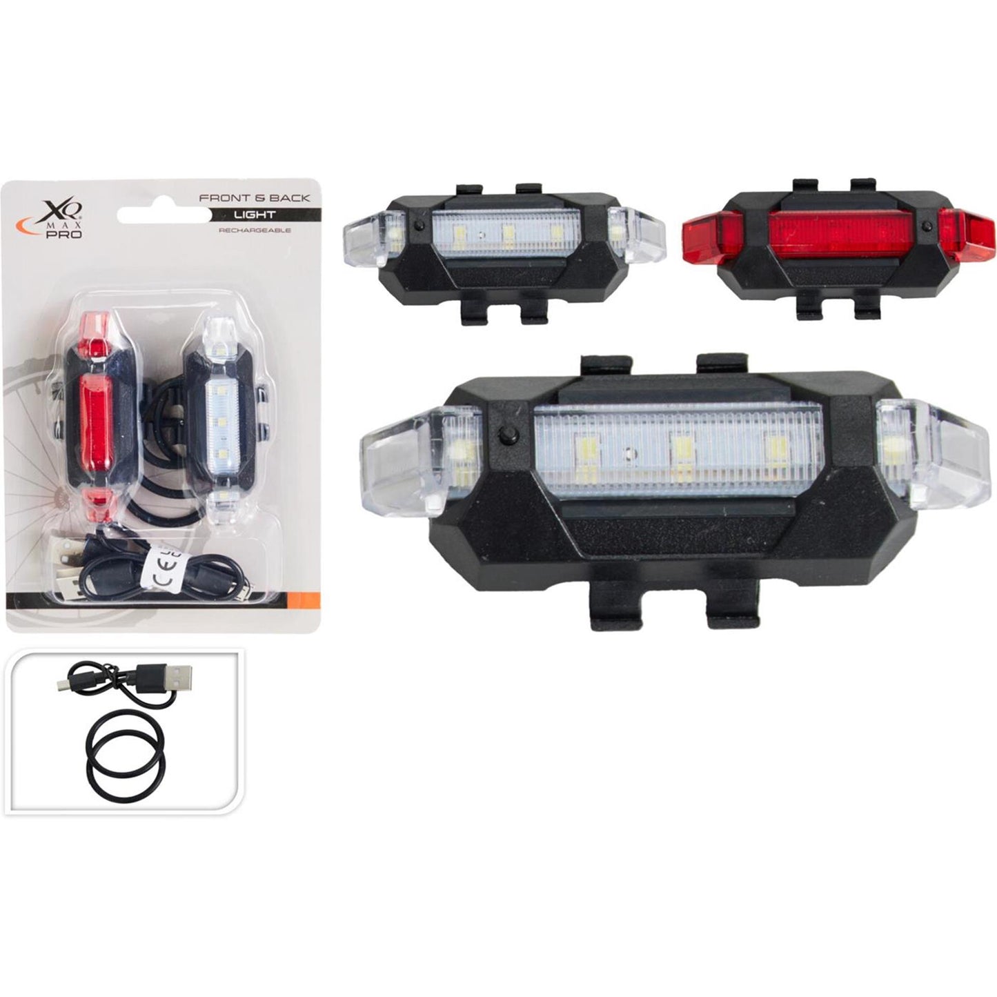Kit de lampes de vélo Xqmax 2 pièces sur USB