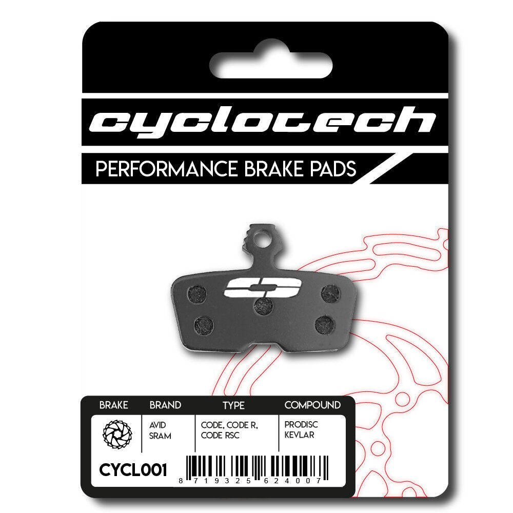 Plaquette de frein à disque Cyclo tech prodisc kevlar sram code r