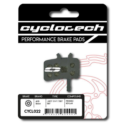 Plaquette de frein à disque Cyclo tech prodisc kevlar avid juteux