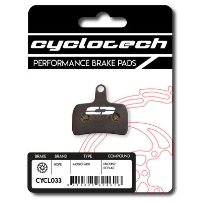 Plaquette de frein à disque Cyclo tech prodisc kevlar Hope mono mini