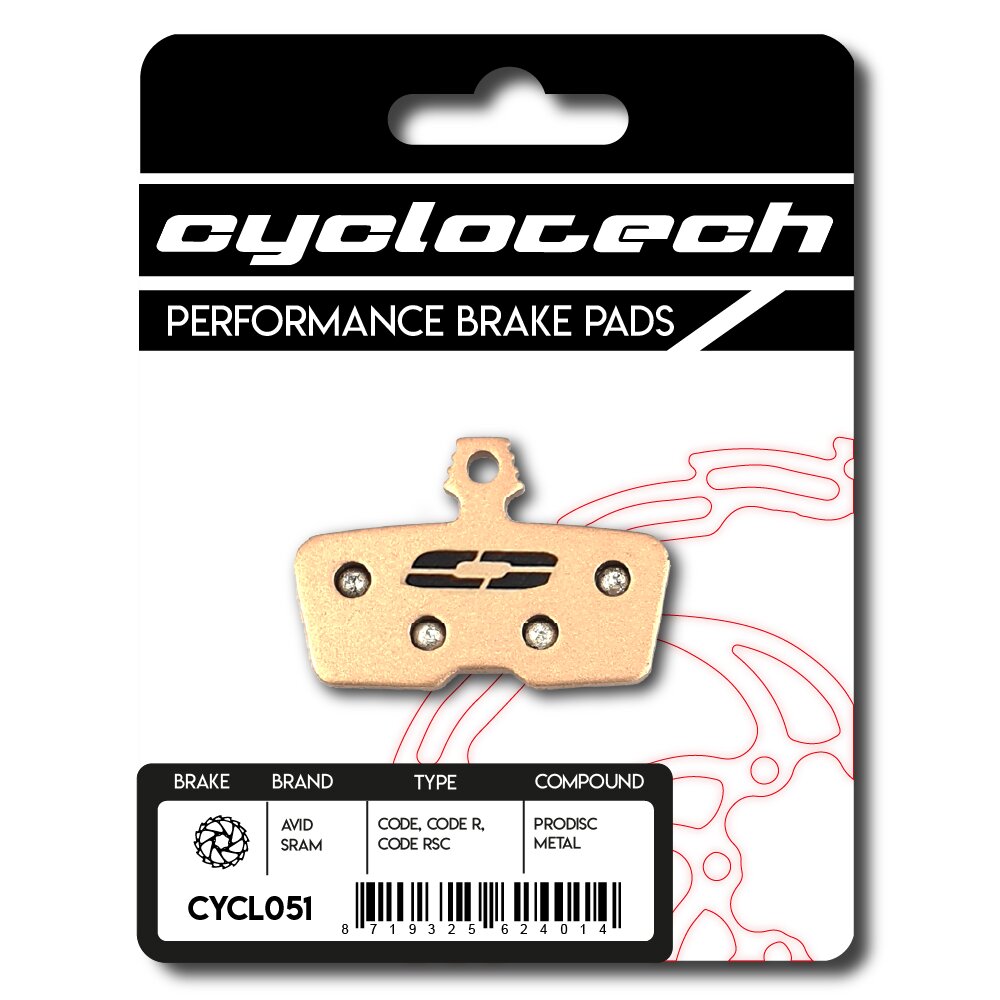 Plaquette de frein à disque Cyclo tech prodisc métal sram code r