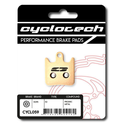 Plaquettes de frein à disque Cyclo tech prodisc métal Hope x2