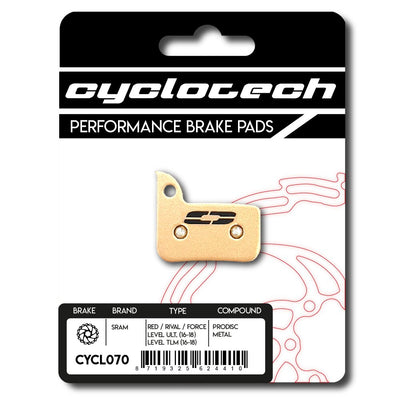 Plaquette de frein à disque Cyclo tech prodisc métal sram rouge