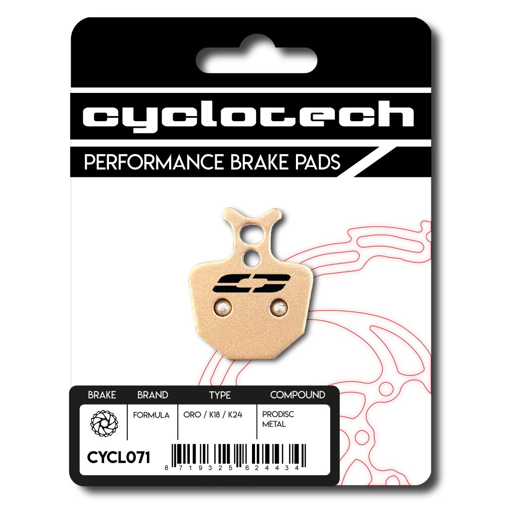 Plaquette de frein à disque Cyclo tech prodisc metal formula oro