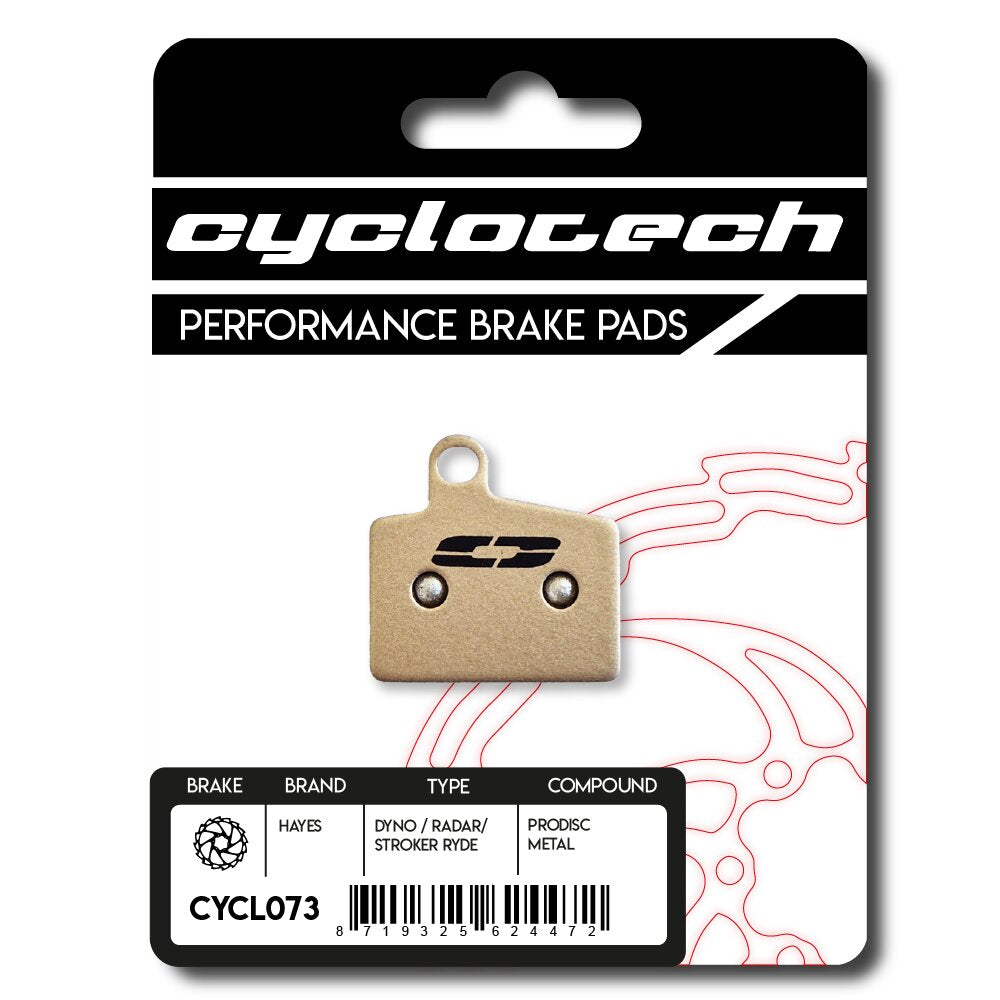 Plaquette de frein à disque Cyclo Tech prodisc métal hayes dyno