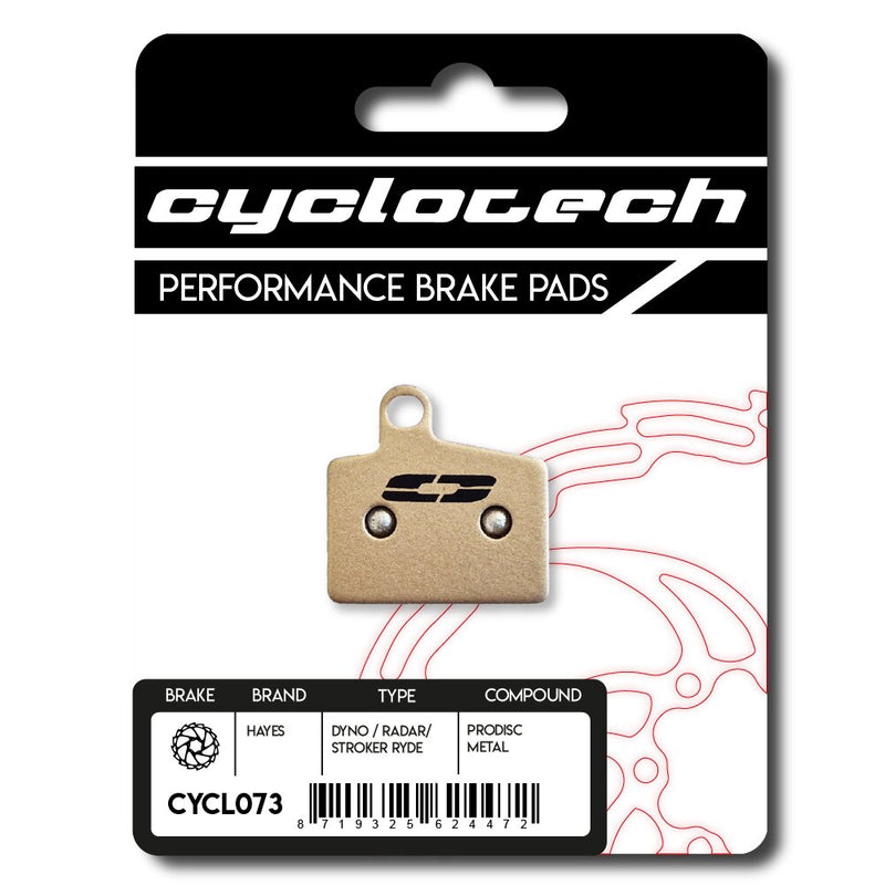 Plaquette de frein à disque Cyclo Tech prodisc métal hayes dyno