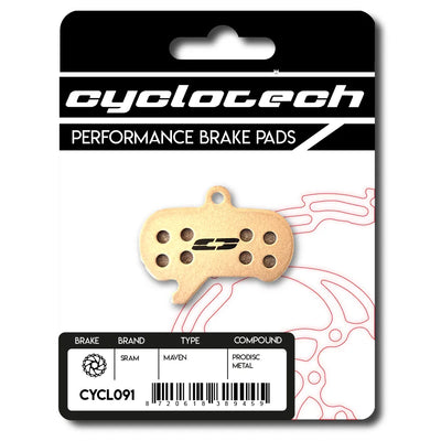 Plaquette de frein à disque Cyclo tech prodisc métal sram maven