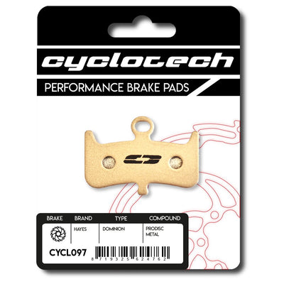 Plaquette de frein à disque Cyclo Tech prodisc metal hayes dominion