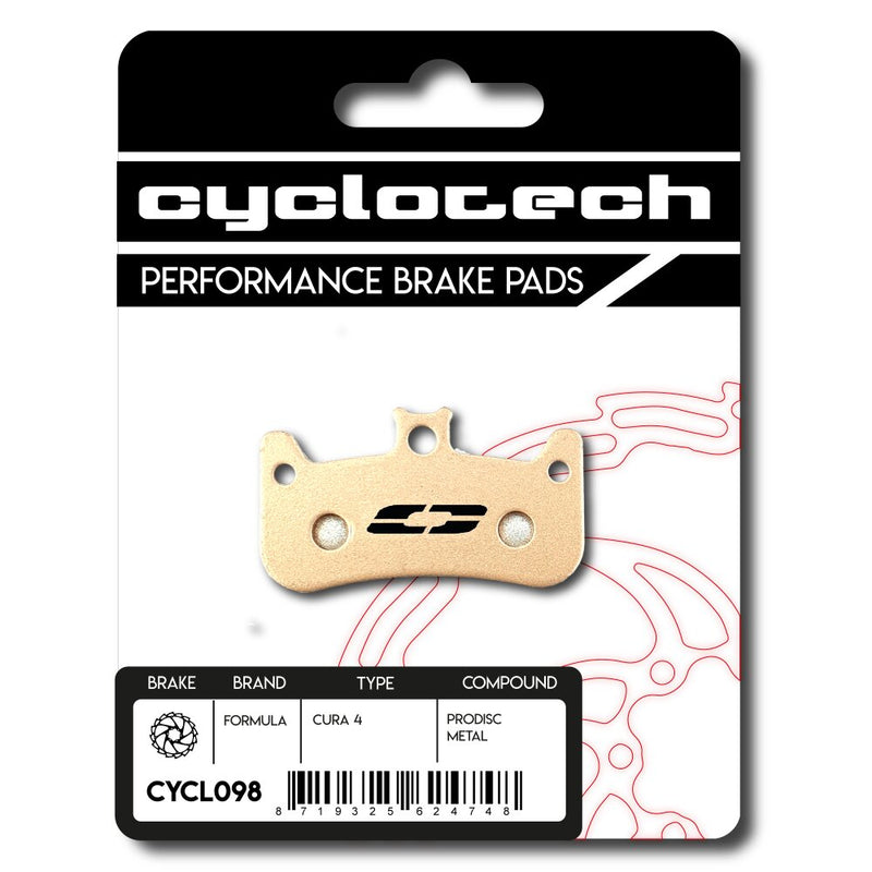 Plaquette de frein à disque Cyclo tech prodisc metal formula cura