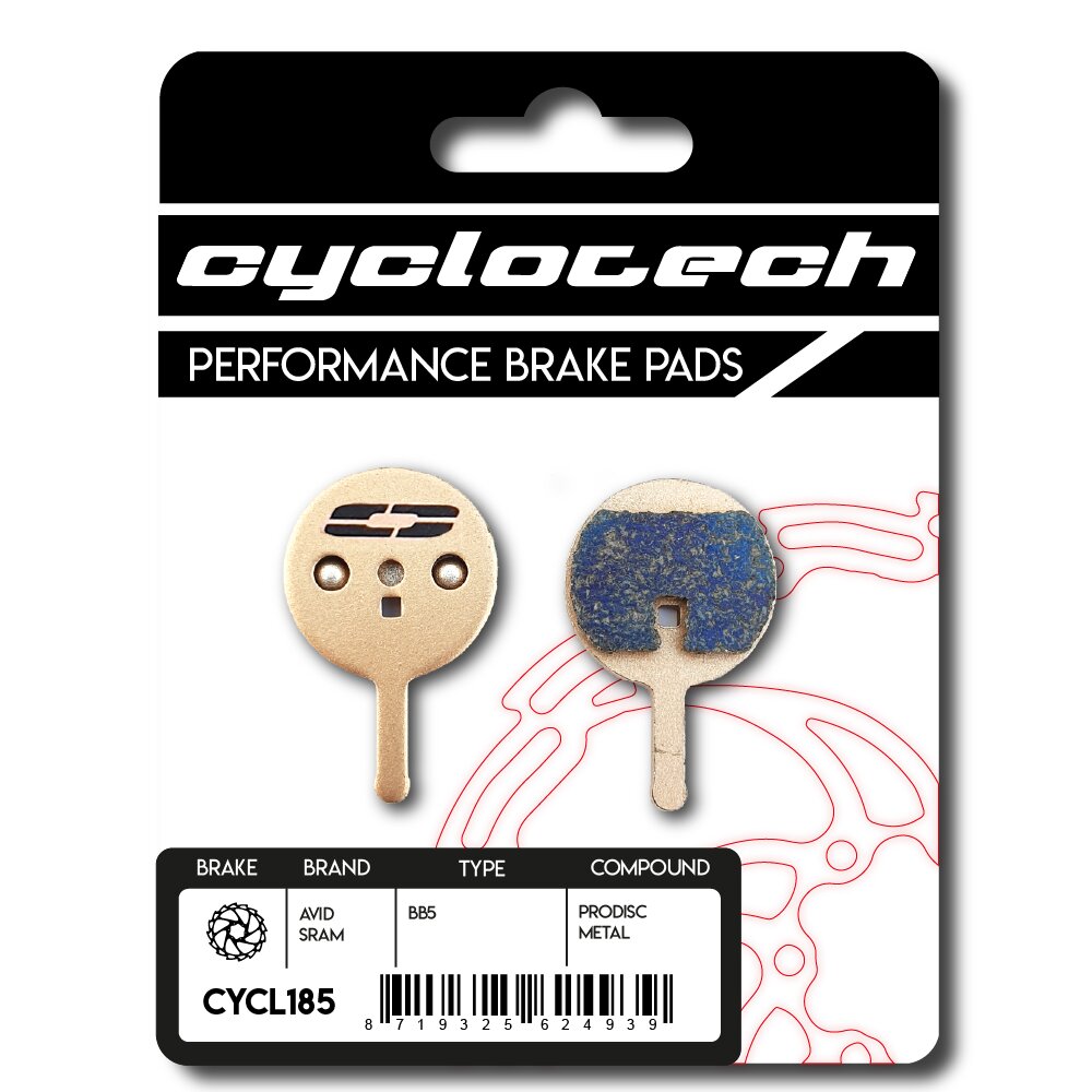 Plaquette de frein à disque Cyclo tech prodisc métal avid bb5