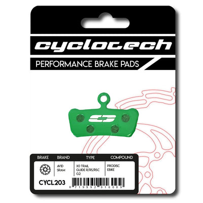 Plaquette de frein à disque Cyclo tech prodisc vélo électrique sram g2