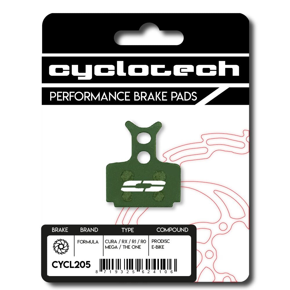 Plaquette de frein à disque Cyclo tech prodisc e-bike formula cura