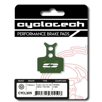 Plaquette de frein à disque Cyclo tech prodisc e-bike formula cura