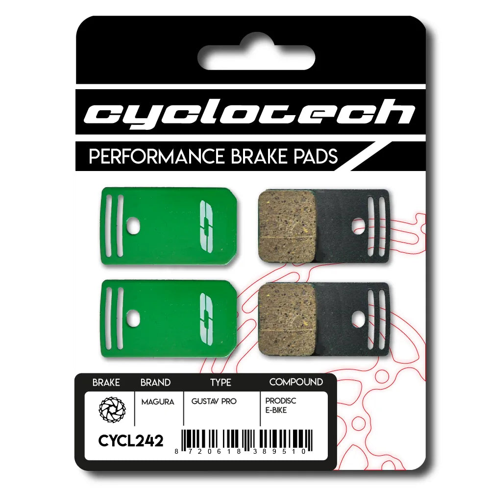 Plaquette de frein à disque Cyclo tech prodisc vélo électrique magura gustav pro