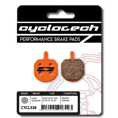 Plaquette de frein à disque Cyclo tech semelle hayes en céramique prodisc