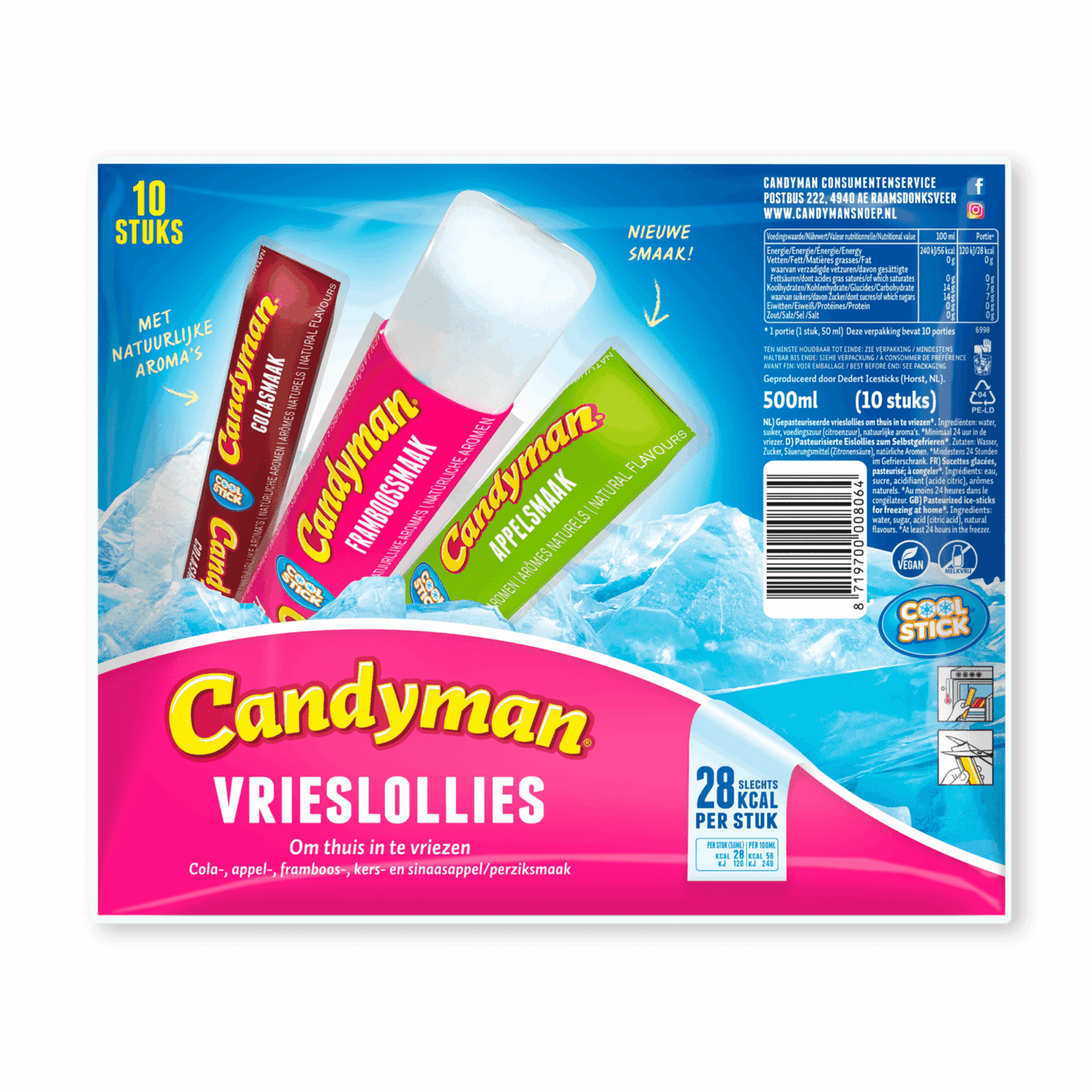 Sucettes glacées Candyman (200x 50ml)