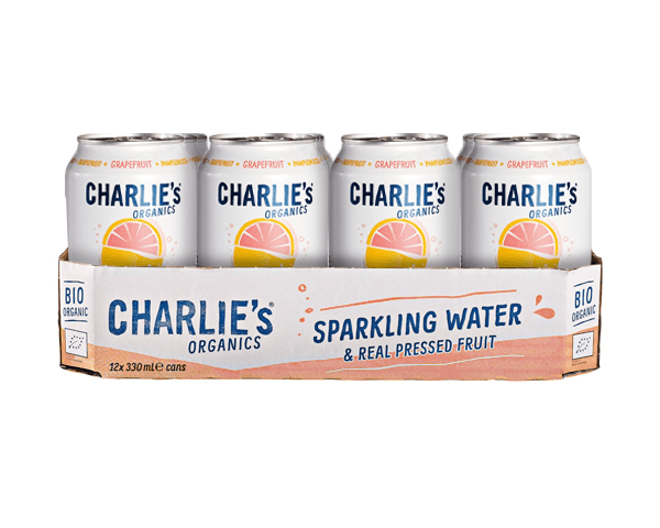 Charlie's eau gazeuse bio pamplemousse bio (12x 33cl)