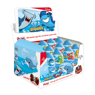 Oeufs en chocolat Zaini animaux marins (24x20gr)