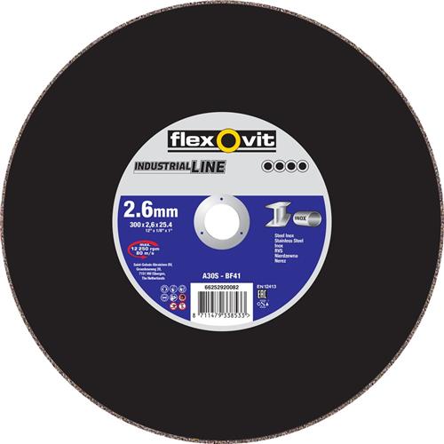 Flexovit dss industriel 300x2,6x25,4 a30s t41 pc acier inoxydable | 10 pièces