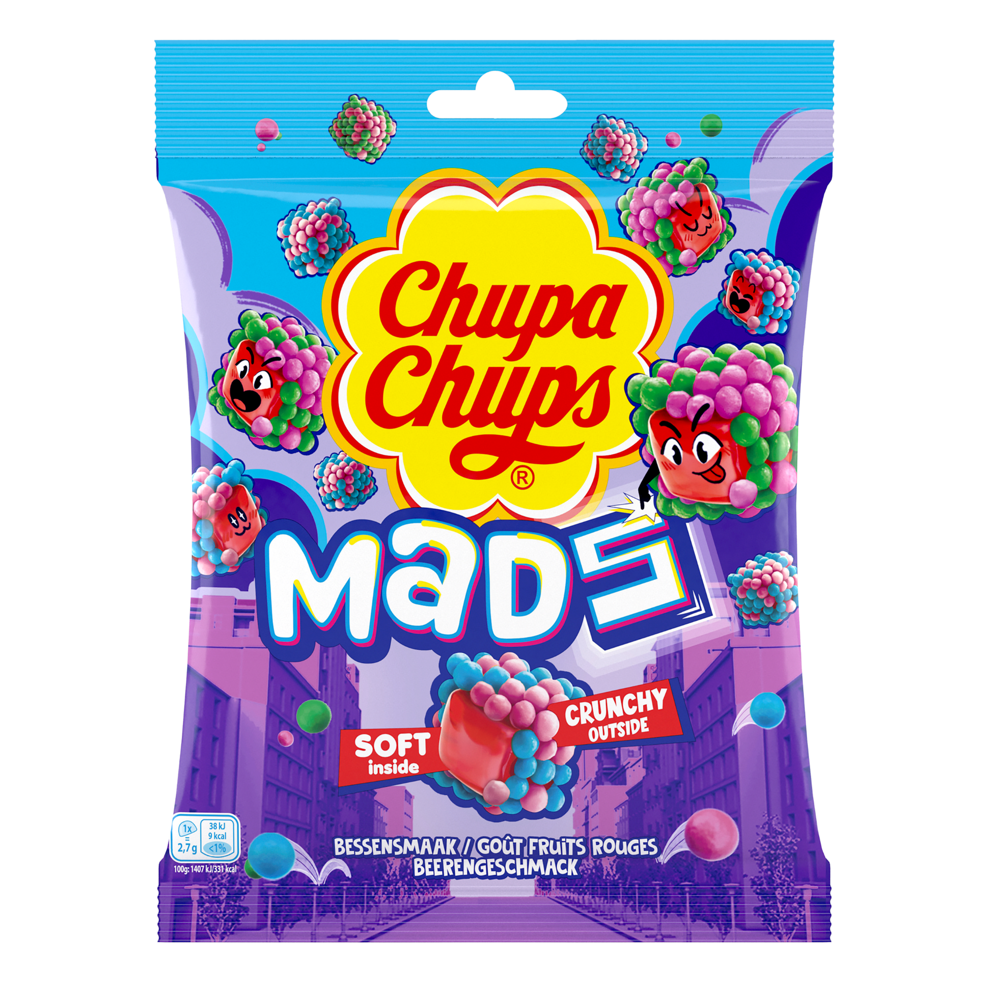 Sachet distributeur Chupa Chups Mads Berry (12x 115 gr)