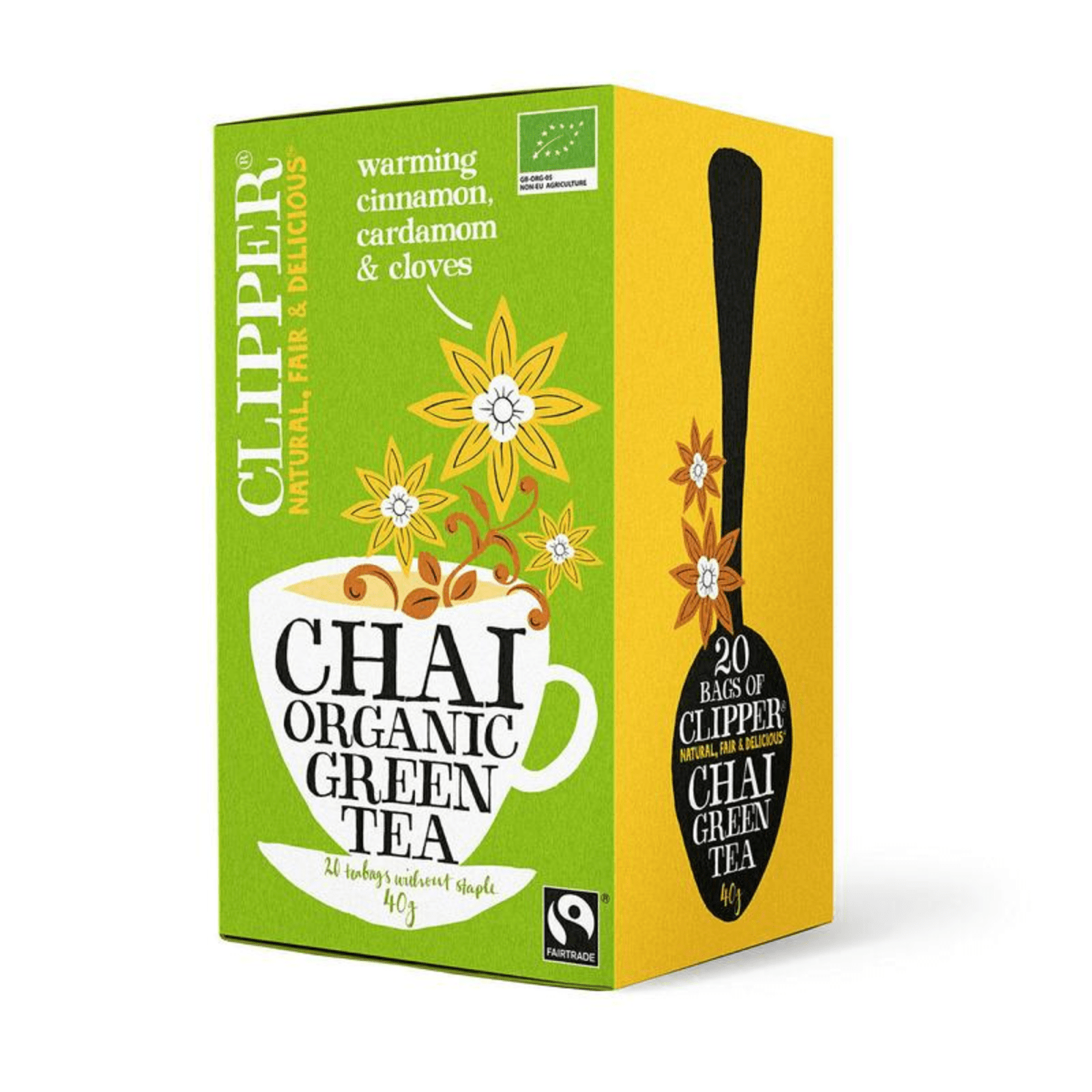 Clipper thé vert chai bio (4x 20 pièces)