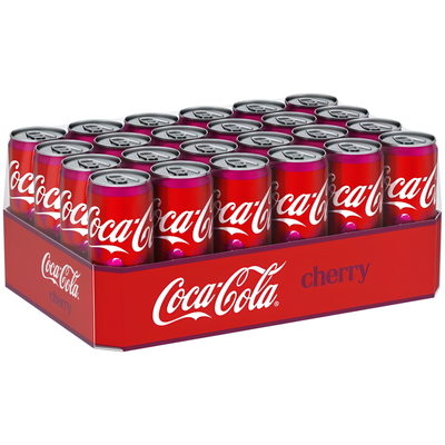 Canette de Coca-cola cerise (24x 33cl)