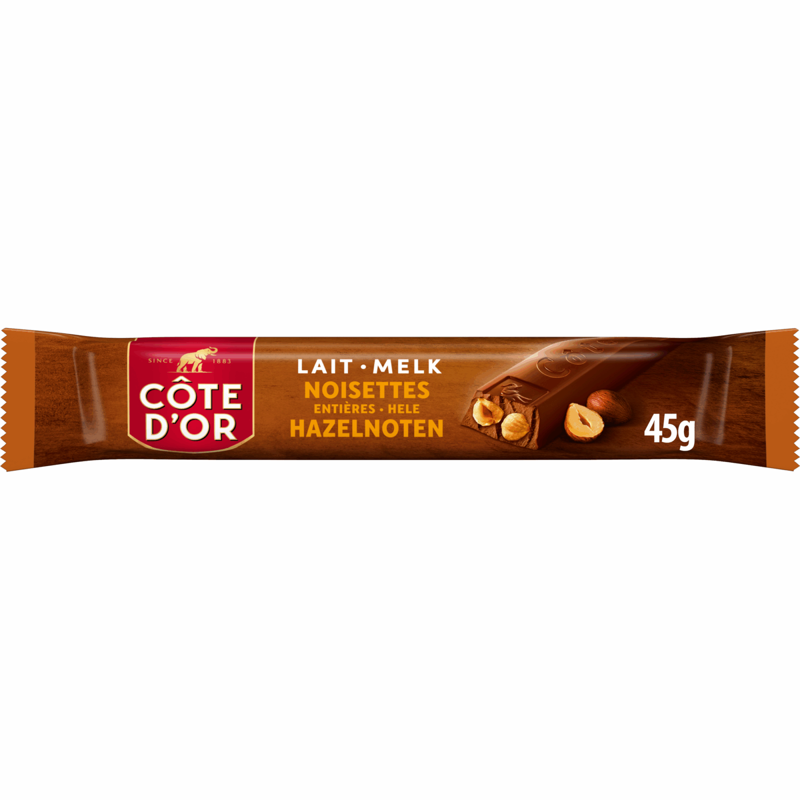 Barre de Côte d'Or au lait noisettes (32x 45gr)