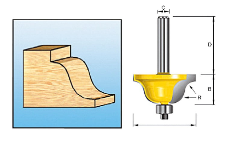 Accessoires Makita lijstfrees+lag. hm 34,9 mm s8 - d-11558