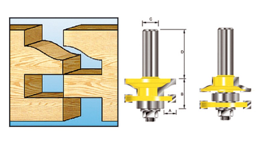 Makita accessoires profil contre-fraise + l. hm s12 - d-11916