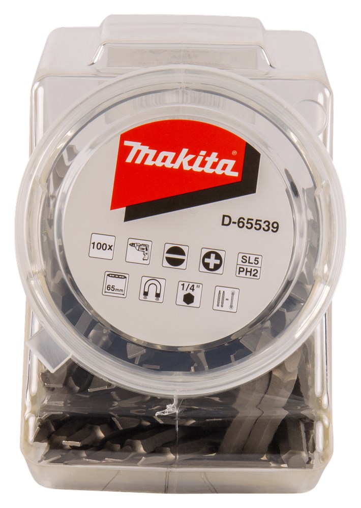 Accessoires Makita dub.bit ph2-sl5 pot 65mm 100pcs - d-65539 - d-65539