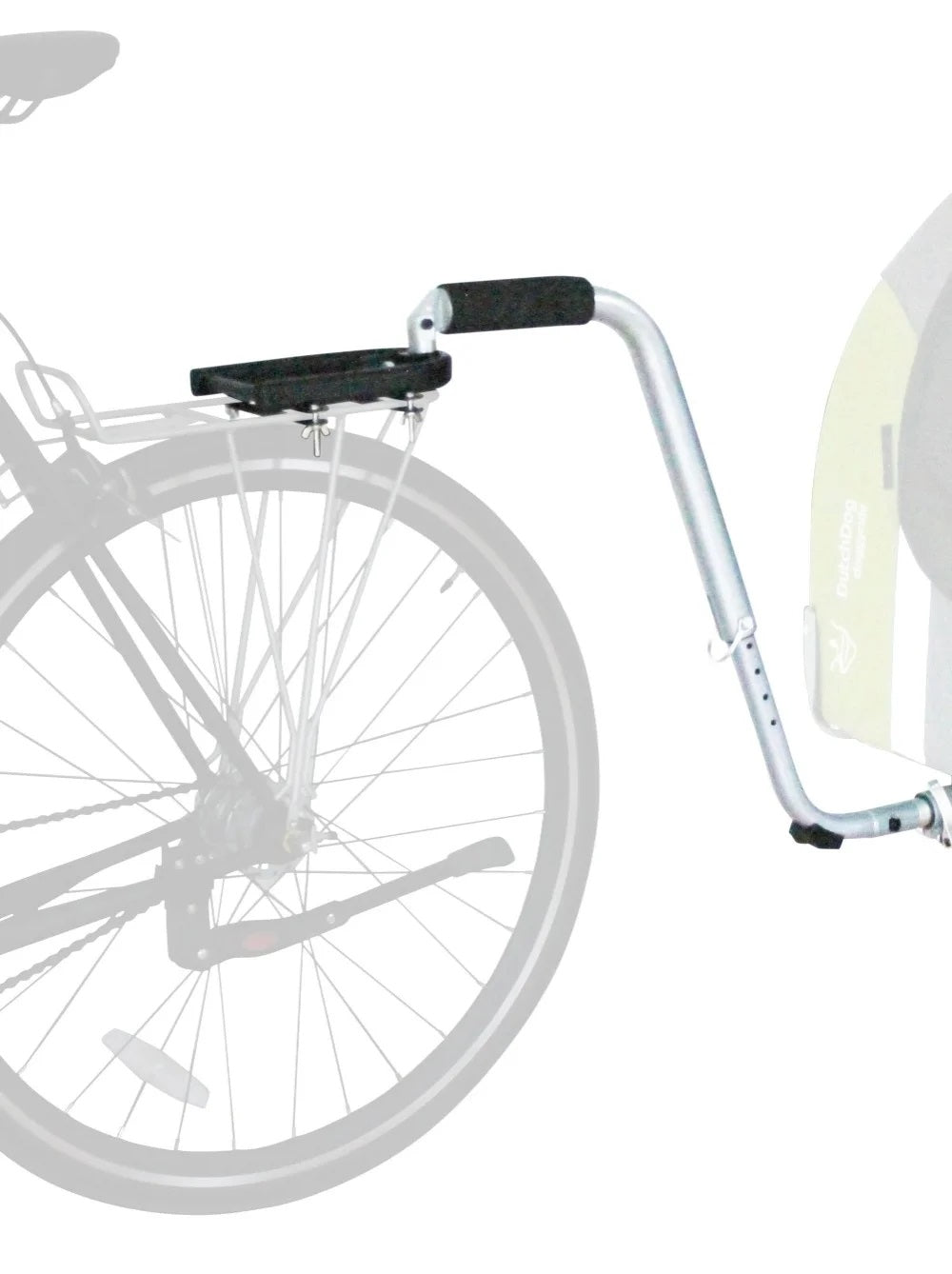 Porte-bagages Doggyride à barre de traction gris incl. Britch Lite