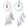 Black Half Maan Dreamcatcher avec Agate