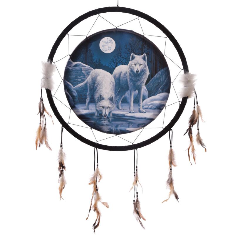 Lisa Parker Winter Wolf Dreamcatcher 60cm
