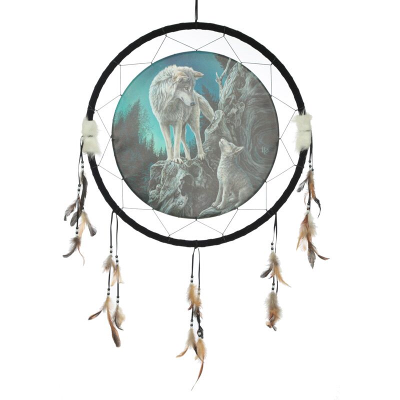 Lisa Parker Spirit Wolf Dream Catcher 60cm