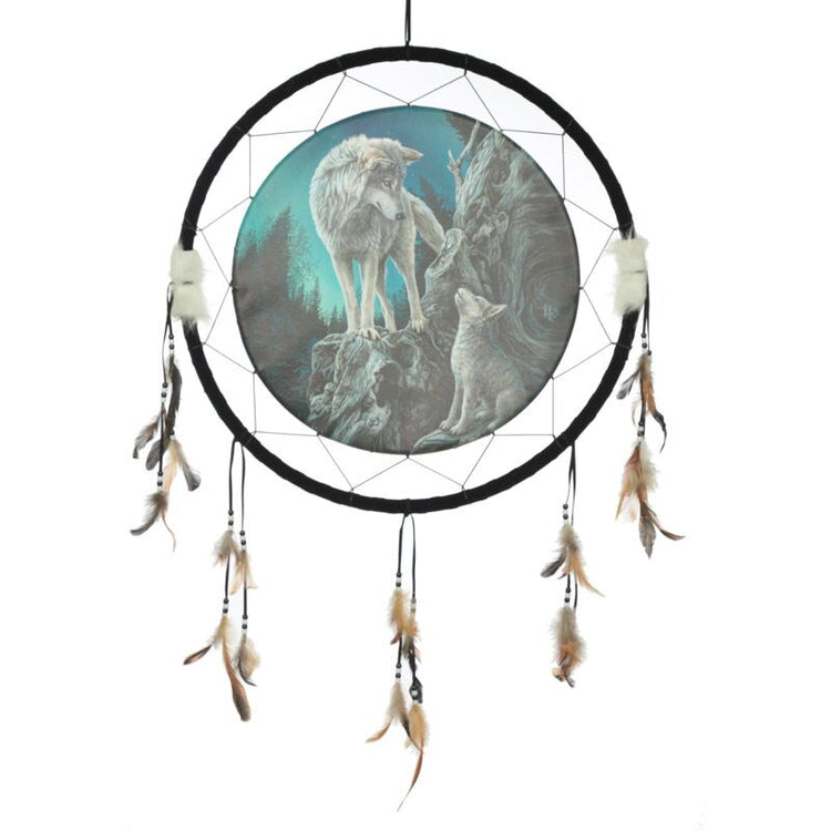 Lisa Parker Spirit Wolf Dream Catcher 60cm