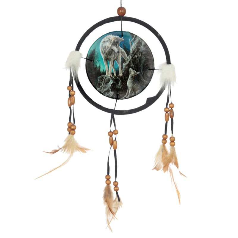 Lisa Parker Spirit Wolf Dream Catcher 16cm