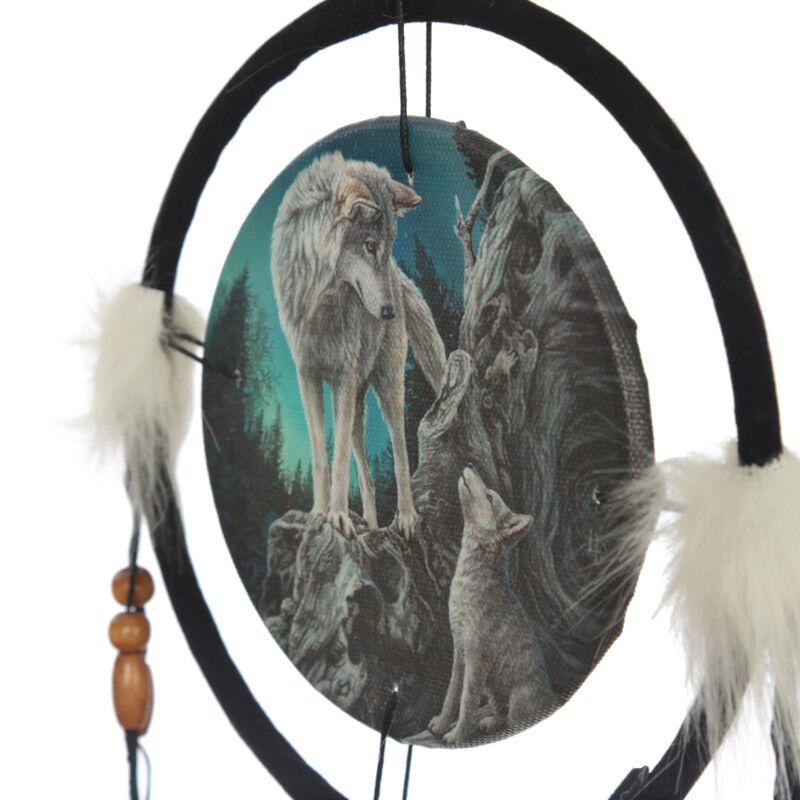 Lisa Parker Spirit Wolf Dream Catcher 16cm