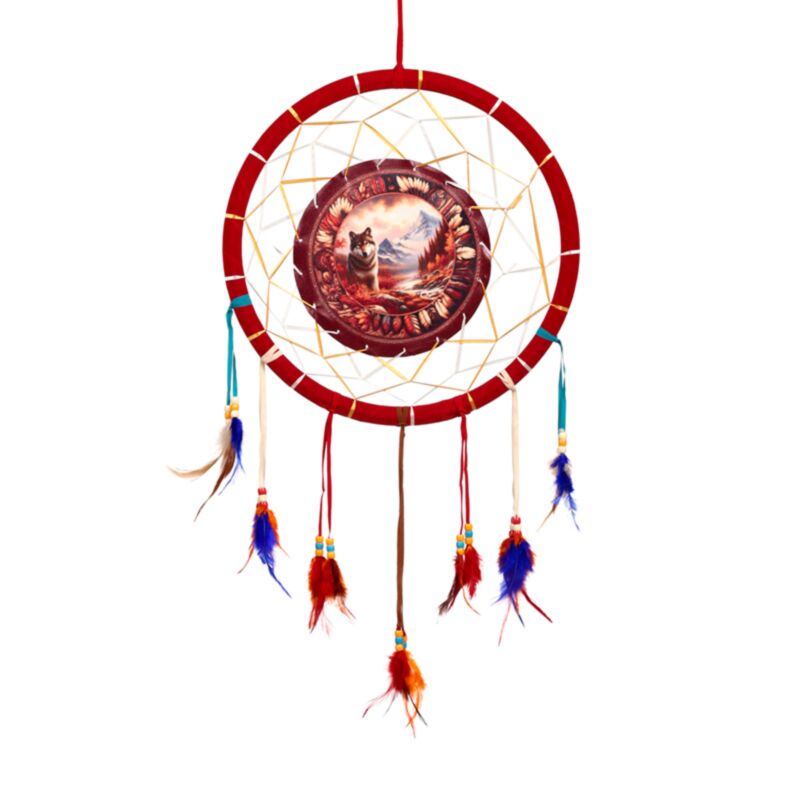 Autumn Wolf Dreamcatcher 33cm
