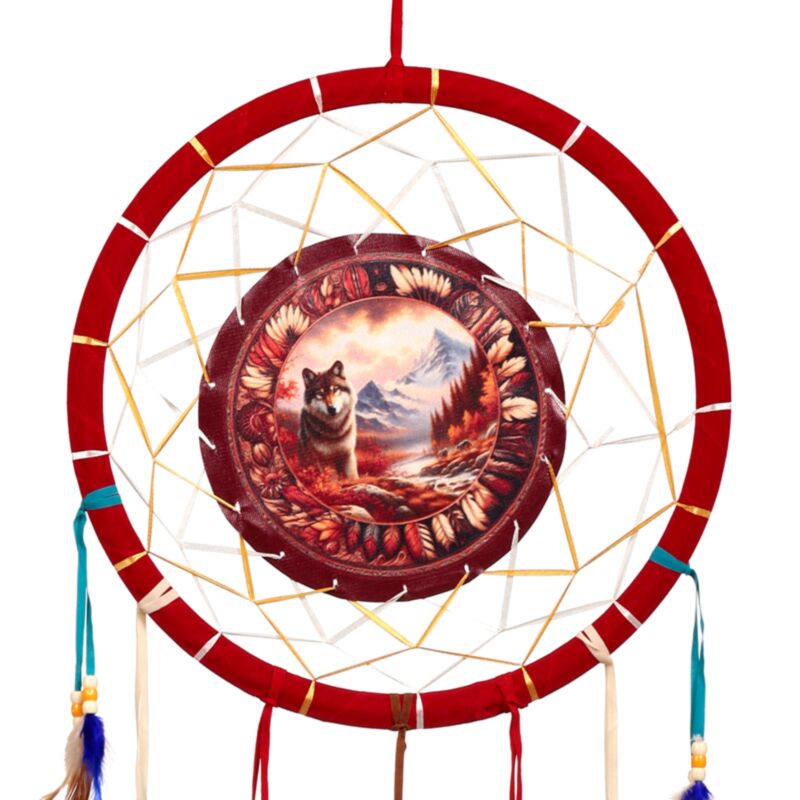 Autumn Wolf Dreamcatcher 33cm