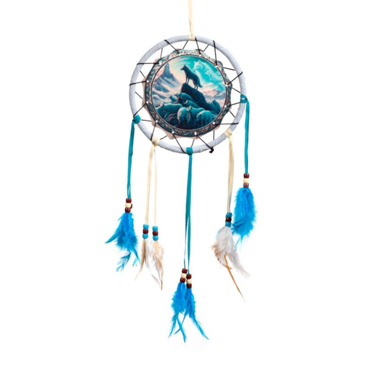 Spirit of the Wolf Dream Catcher 16cm
