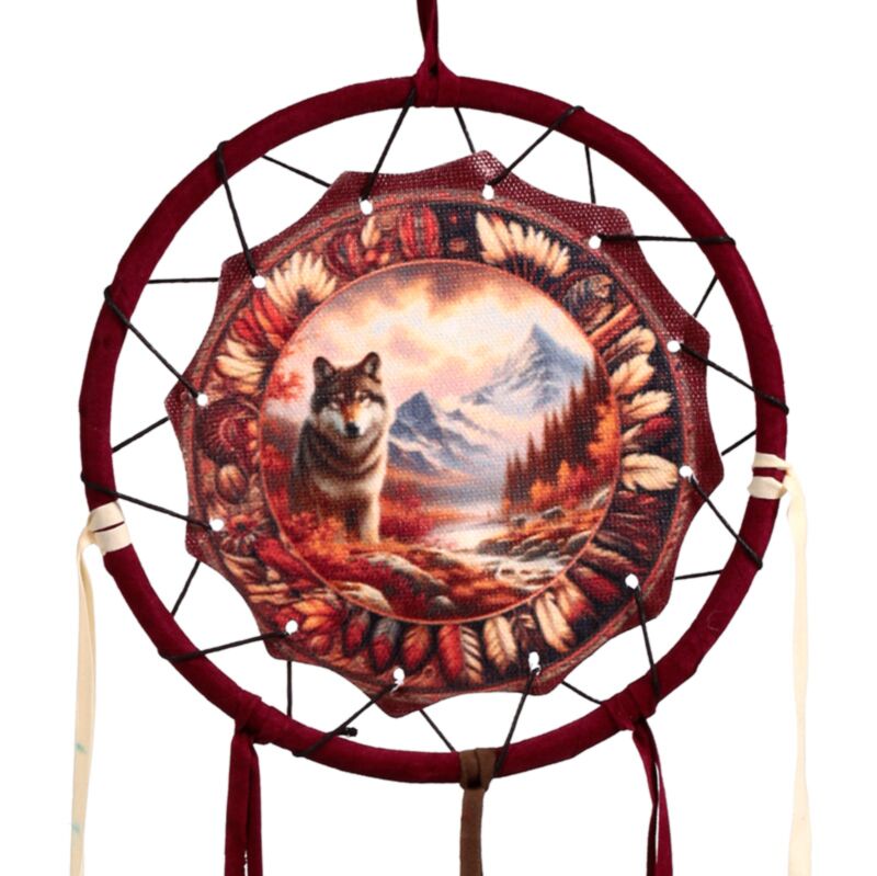 Autumn Wolf Dreamcatcher 16cm