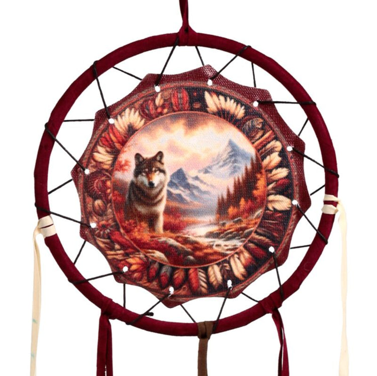 Autumn Wolf Dreamcatcher 16cm