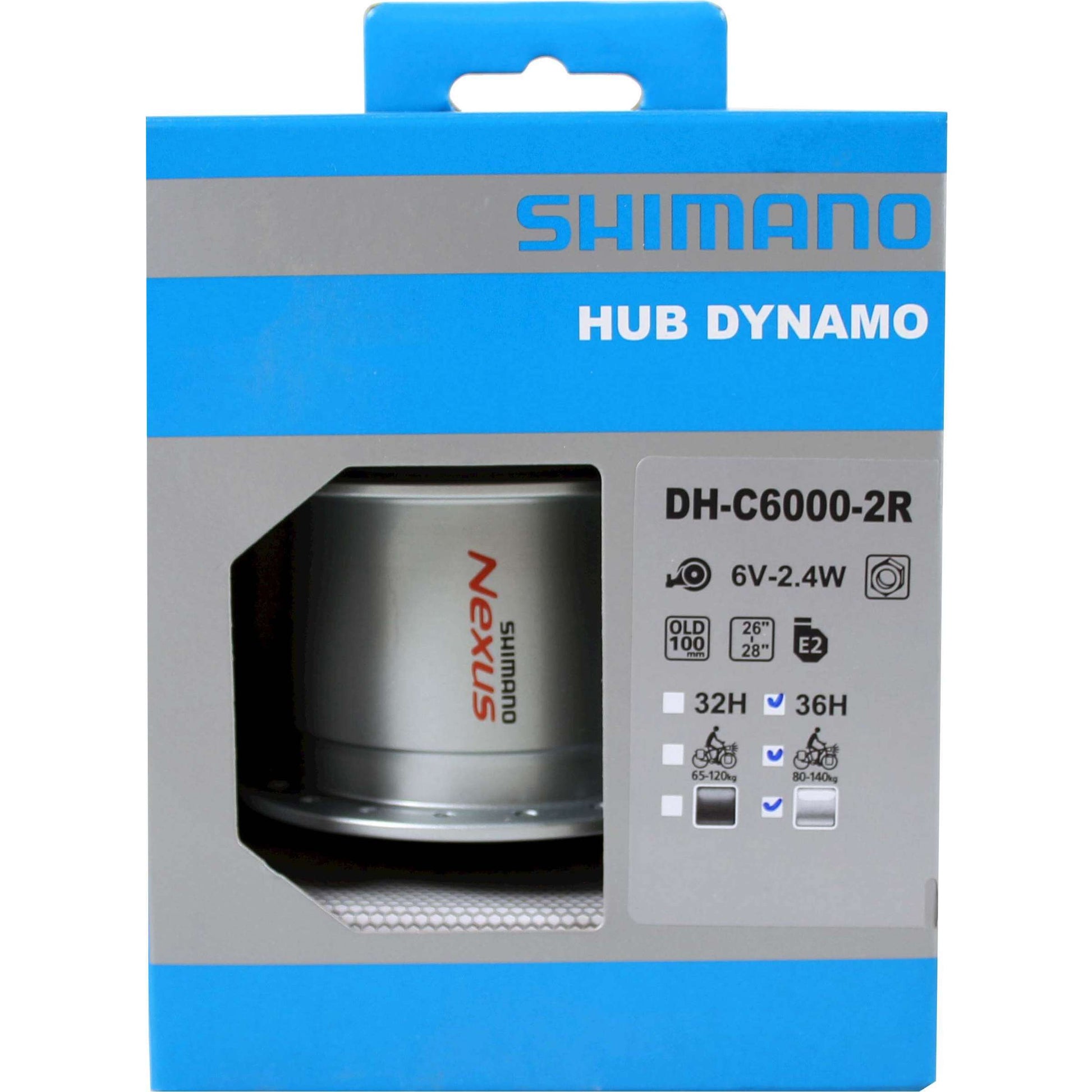 Frein à rouleau dynamo de moyeu Shimano dh-c6000 6v 2.4w