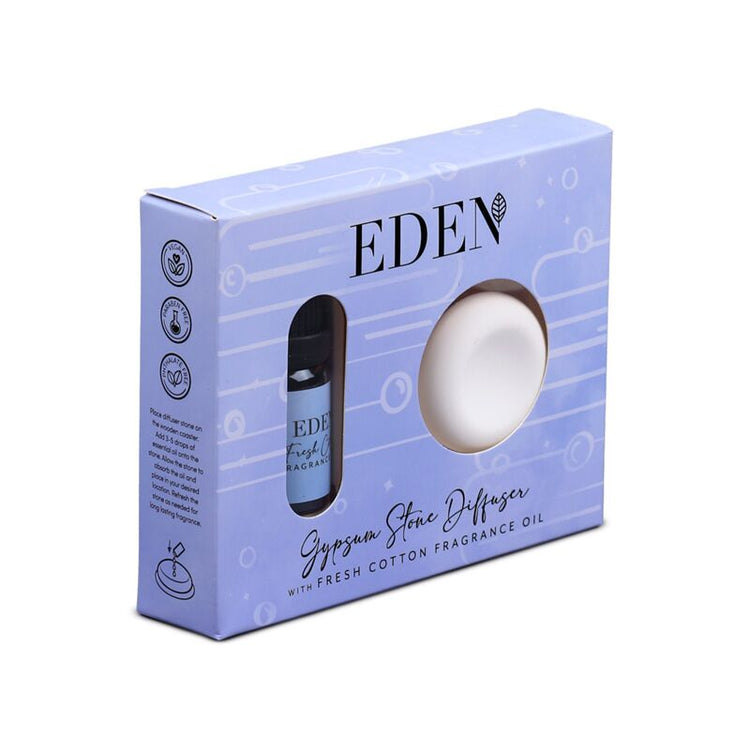 Coffret diffuseur et huile parfumée en pierre de plâtre de coton frais