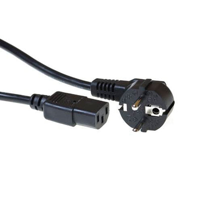 ACT 230V CONNECTION Câble Schuko mâle (perpendiculaire) C13 noir 1,5 m