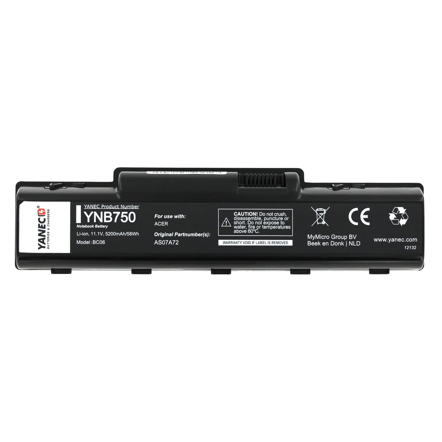 Batterie d'ordinateur portable Yanec 10.8 V 5200mAh