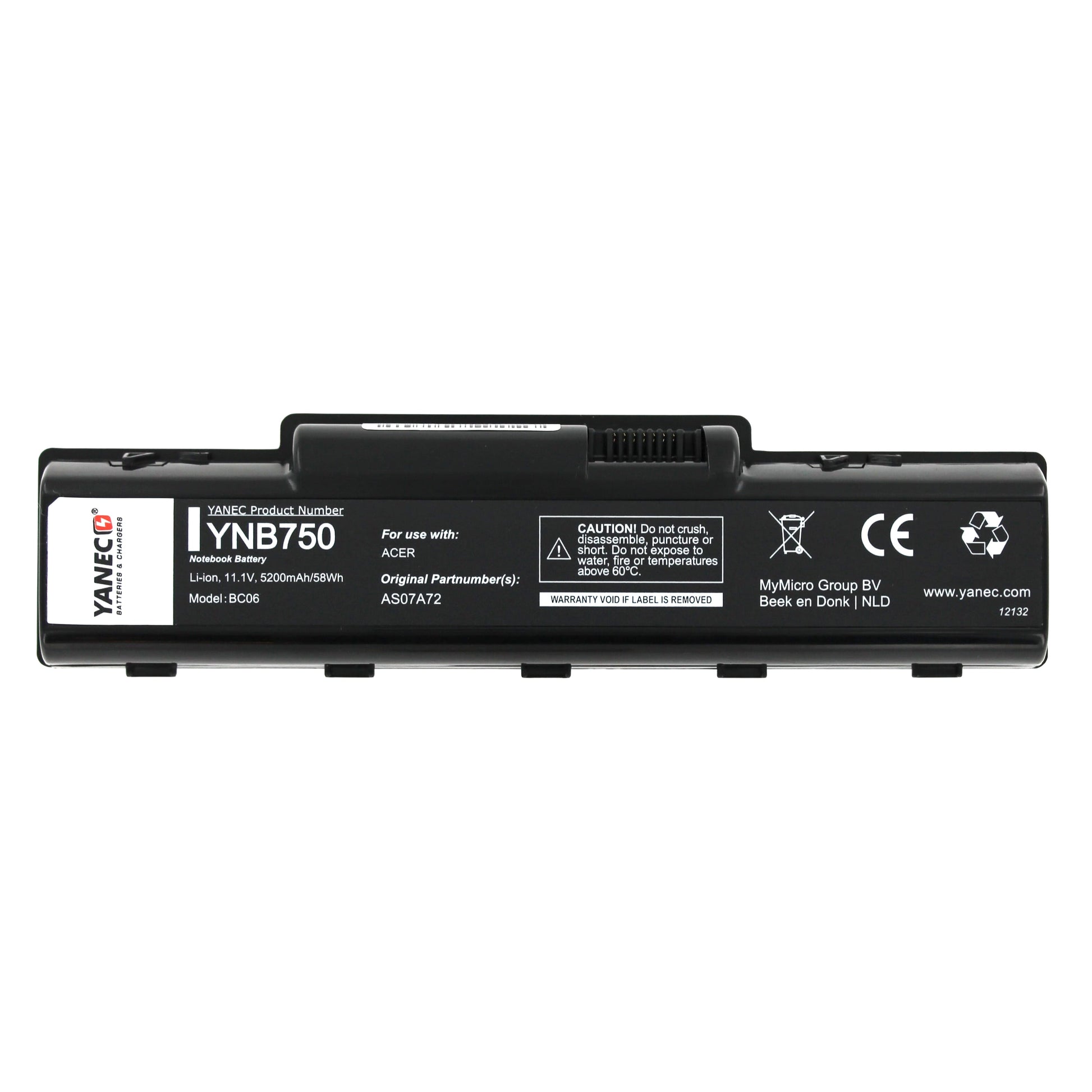 Batterie d'ordinateur portable Yanec 10.8 V 5200mAh
